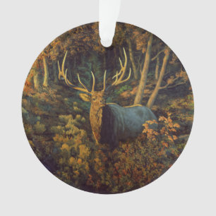Bull Elk dans la forêt d'automne