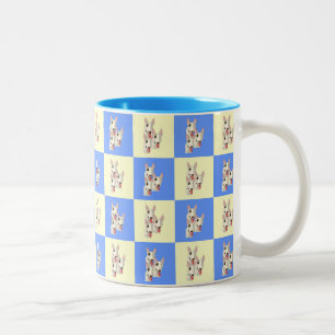 Bull Terrier À damiers Mug