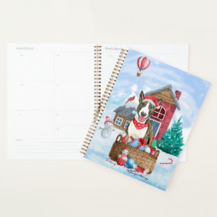 Bull Terrier Chien dans la neige Maison de Chien d