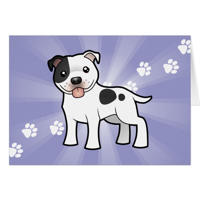 Bull-terrier du Staffordshire de bande dessinée (Devant horizontal)