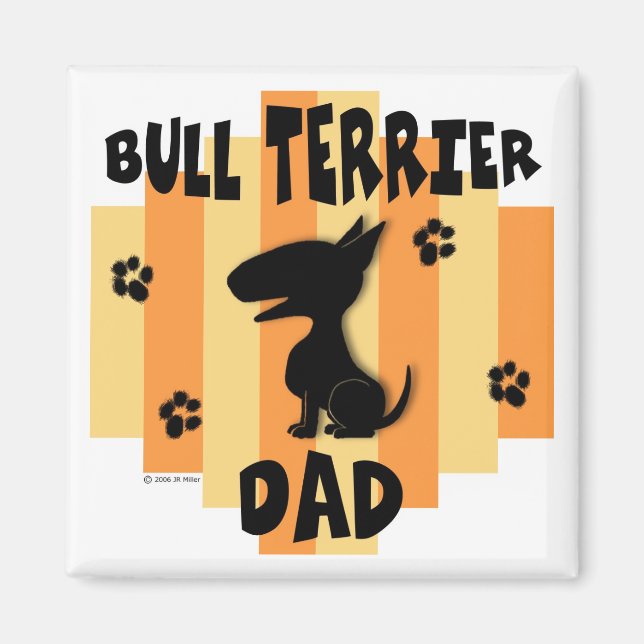 Bull Terrier Papa Magnet (Devant)