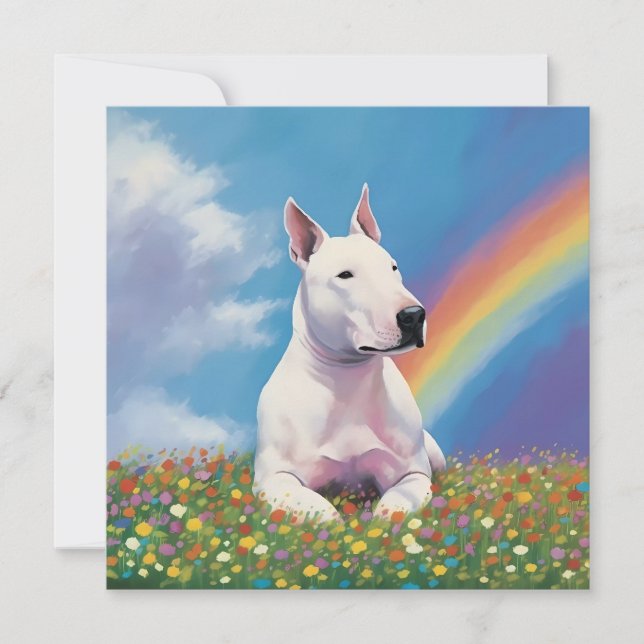 Bull Terrier Rainbow Bridge Bully Custom Chien Nom (Devant)