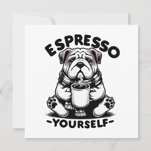 Bulldog au café chaud espresso (Devant)
