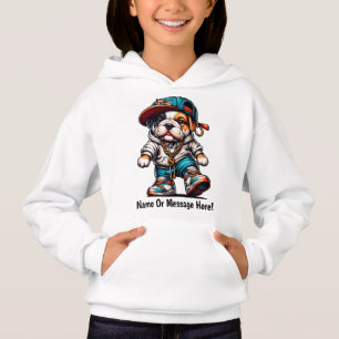 Bulldog chiot coloré design personnalisé de rue