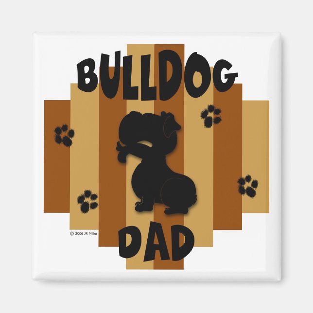 Bulldog Dad Magnet (Devant)