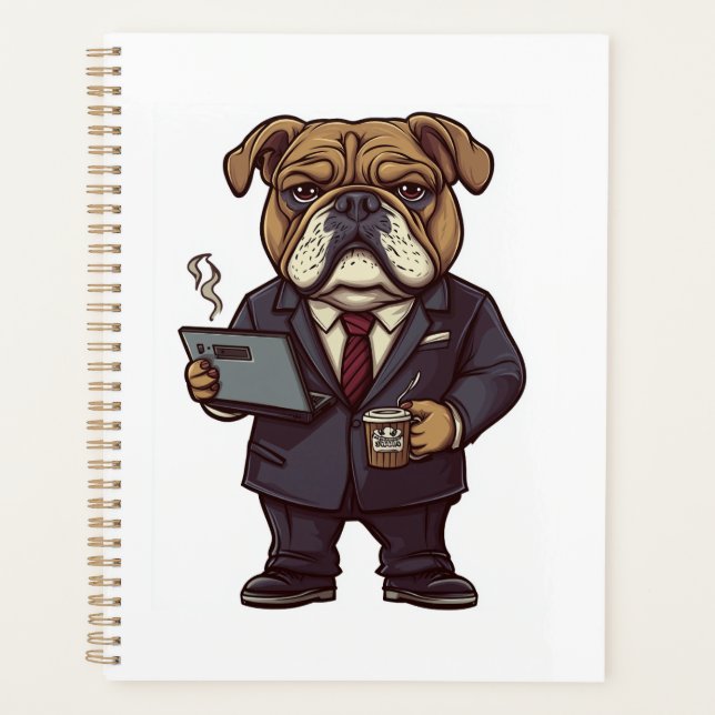 Bulldog d'Affaires � Chien de Bureau Drôle (Devant)