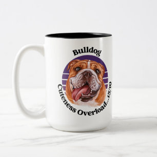 Bulldog drôle de citation Deux Tons café Mug