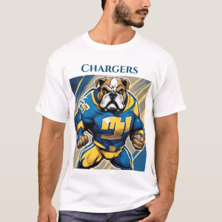 Bulldog en charge T-shirt Cersey coloré