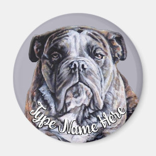 Bulldog Magnet personnalisé anglais Bulldog Cadeau