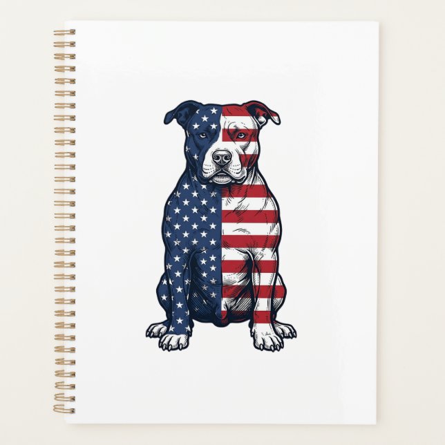 Bulldog Patriote Gravure Vintage Design Vectoriel (Devant)