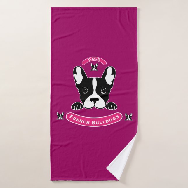 Bulldogs français - Drôle cadeaux d'animaux - Acce (Serviette de bain)