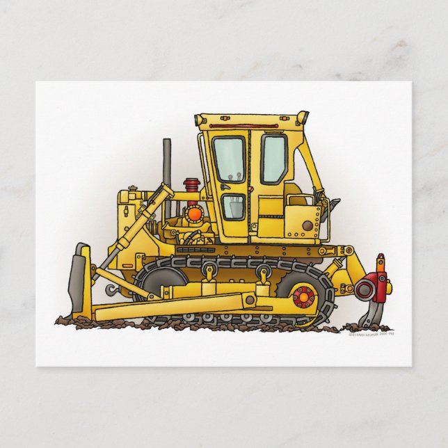 Bulldozer Dozer Carte postale (Devant)