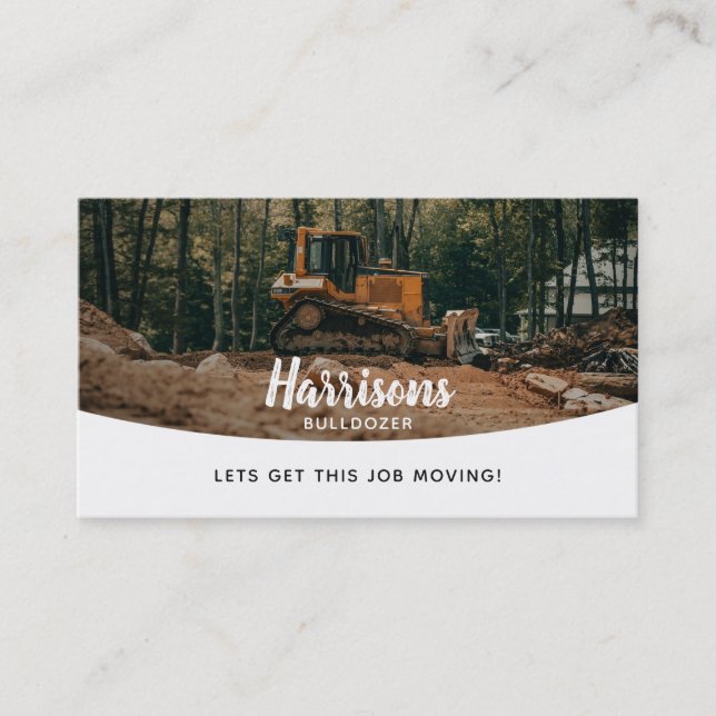 BullDozer Slogans Carte de visite (Devant)