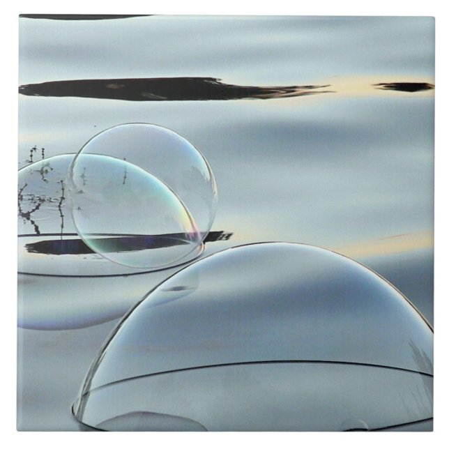 bulles abstraites sur le carreau de céramique de (Devant)