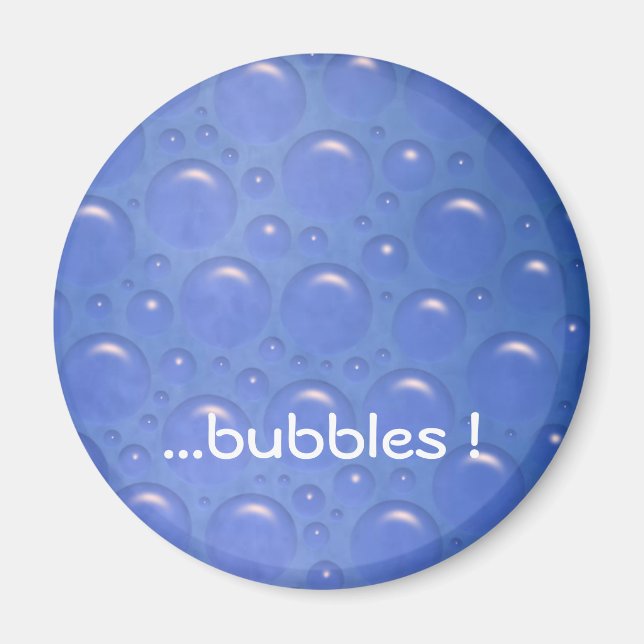 bulles aimant bleu rond (Devant)
