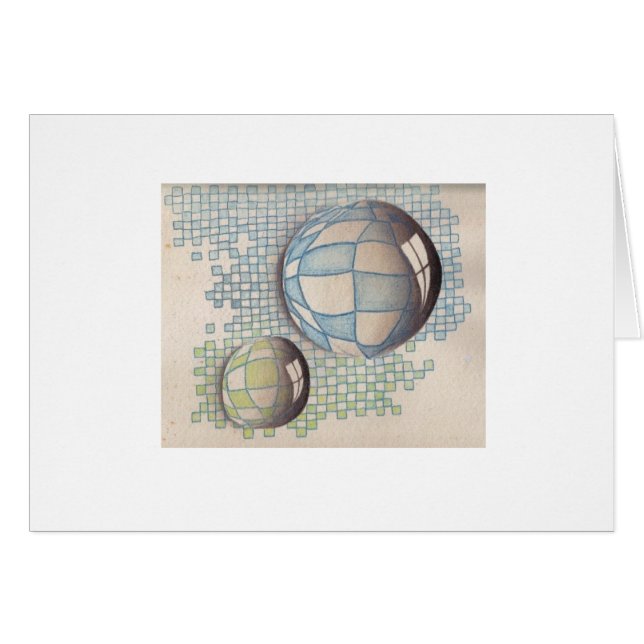 Bulles bleu-vert jumelles (Devant Horizontal)