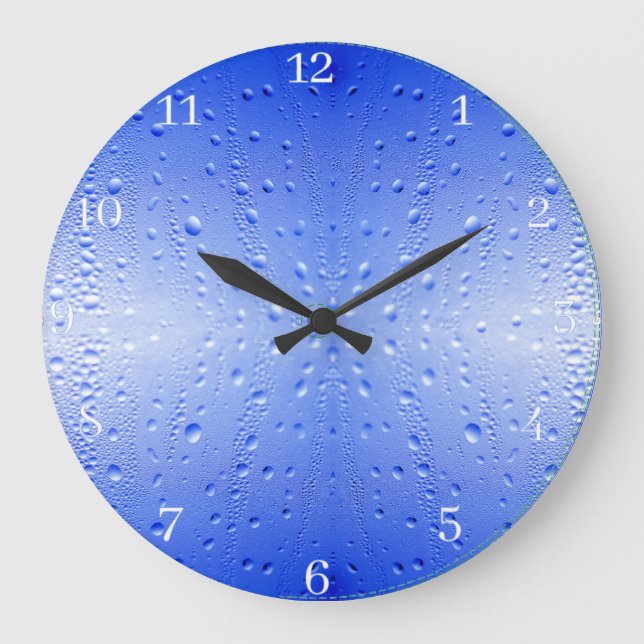 Bulles Bleues Acrylique Horloge murale (Recto)