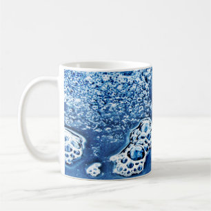 Bulles bleues Glace et Eau Mug Abstrait