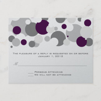 Bulles Champagne Violet/Argent RSVP