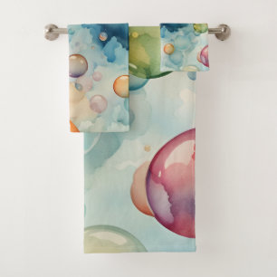 Bulles colorées Aquarelle Art