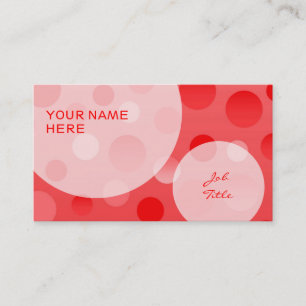 Bulles de modèle de carte de visite Cranberry Fizz