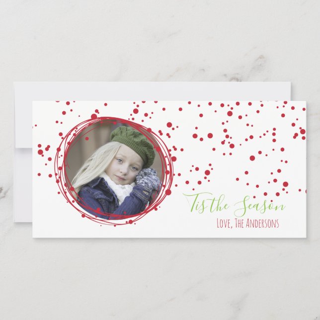 Bulles de neige Carte photo de la couronne (Devant)