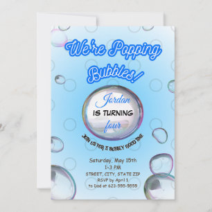 Bulles de remplissage Invitation bleue