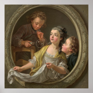 Bulles de savon - Charles Van Loo Poster d'Art