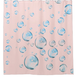 Bulles Douche rideau rose