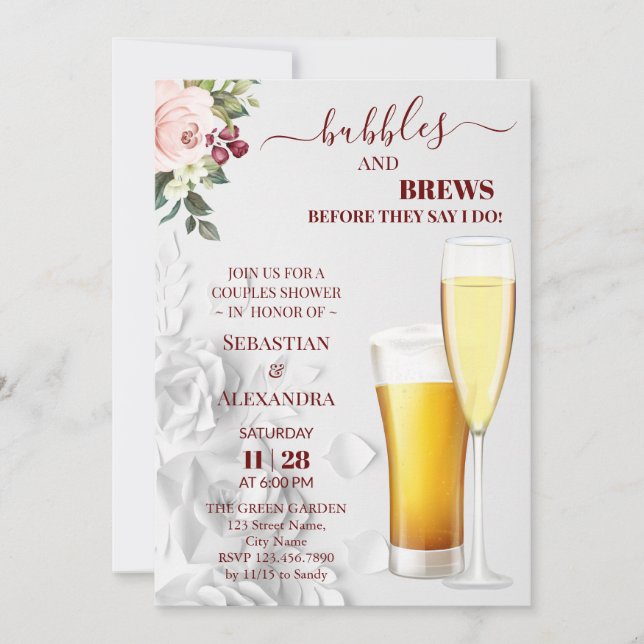 Bulles et brassage Invitation à la douche des coup (Devant)