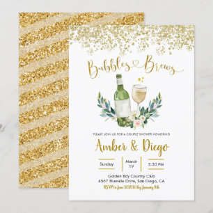 Bulles et brasse Couple Show Invitation