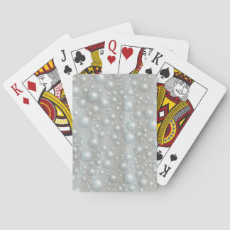 Bulles et perles Cartes de Jeu Bleu Argent