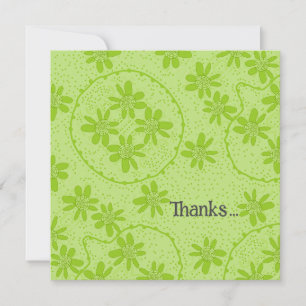 Bulles florales Polka Dot Pea Carte de remerciemen
