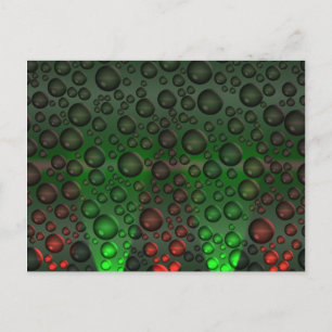 Bulles montantes Carte postale verte/rouge