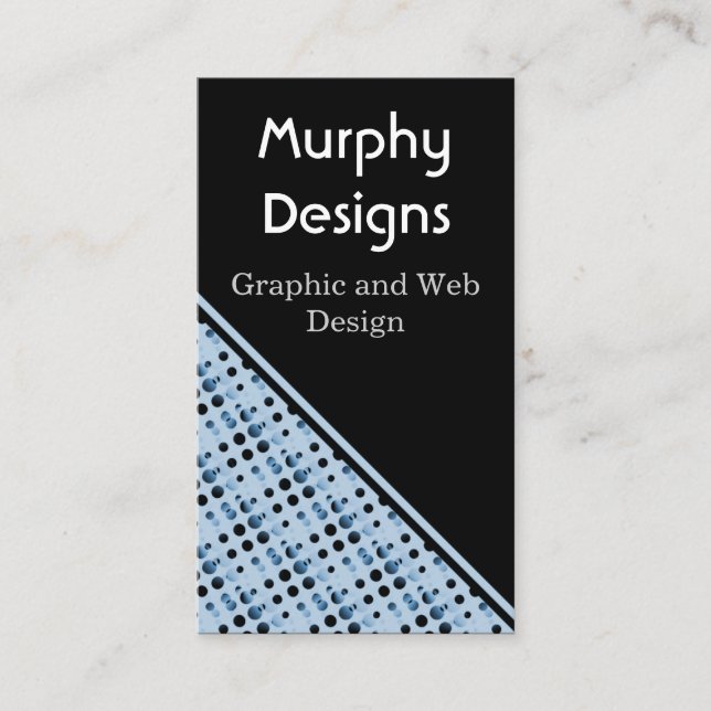 Bulles rétro Carte de visite, Bleu clair (Devant)