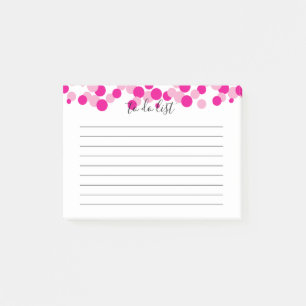 Bulles roses à faire Liste de notes post-it