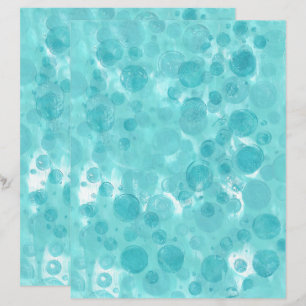 Bulles turquoise turquoises sur papier à papier à