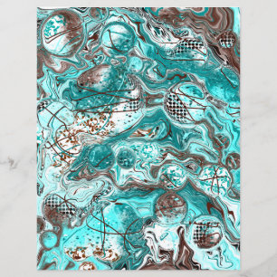 Bulles turquoises Art fluide