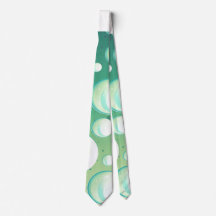 bulles vert d'aqua menthe rockabilly cravate