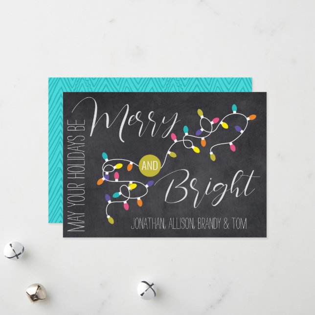 Bulles vintages Joyeuses et brillantes cartes de N (Devant/Arrière en situation)