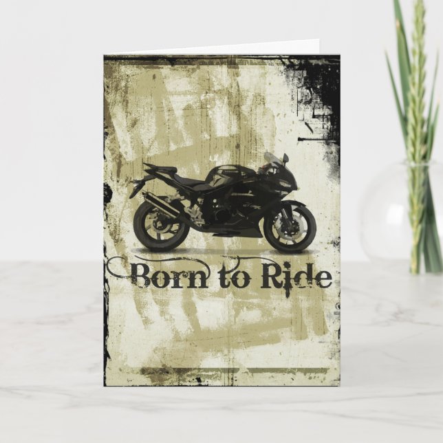 Bullet Bike Sport Motorcycle Carte d'anniversaire (Devant)