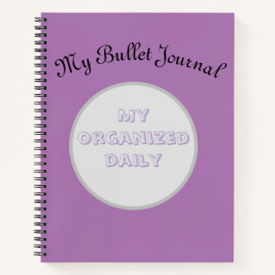 Bullet Journal Mauve Personnalisable 