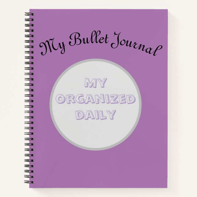 Bullet Journal Mauve Personnalisable  (Devant)