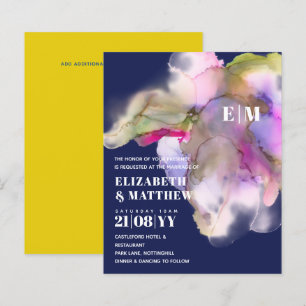 BULLETIN BUDGET Technicolor Aquarelle Mariage Invi