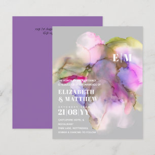 BULLETIN BUDGET Technicolor Aquarelle Mariage Invi
