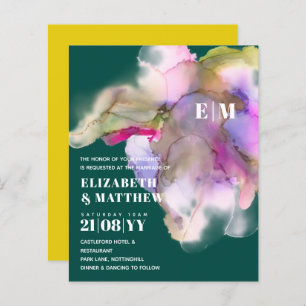 BULLETIN BUDGET Technicolor Aquarelle Mariage Invi