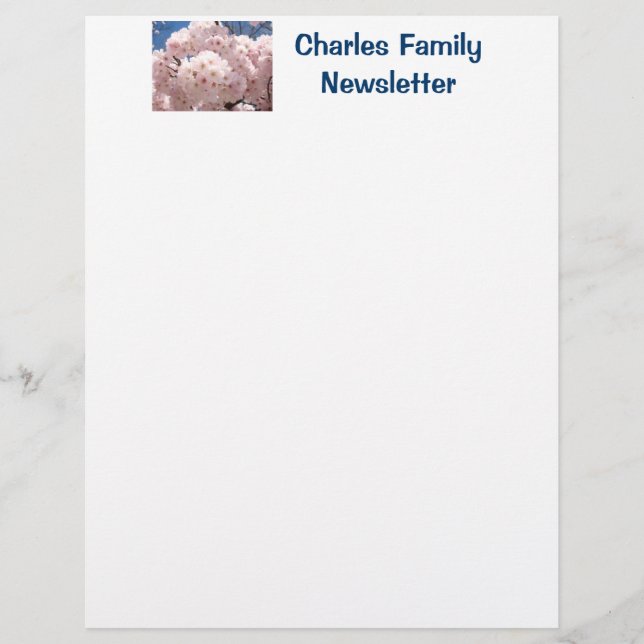 Bulletin de famille Votre Nom papier Fleurs de pri (Devant)