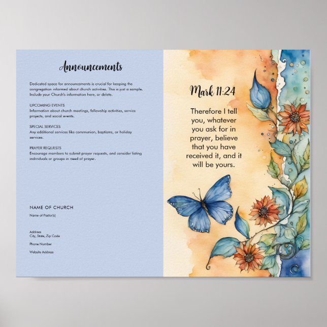 Bulletin Eglise pour téléchargement et impression (Devant)