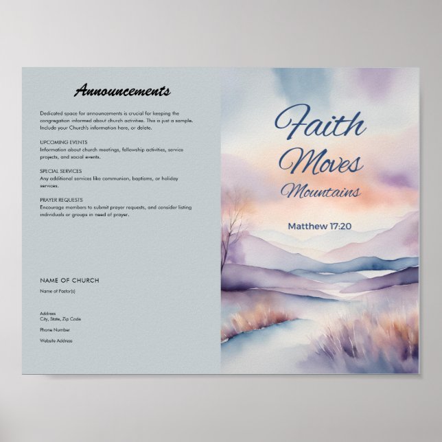 Bulletin Eglise pour téléchargement et impression (Devant)