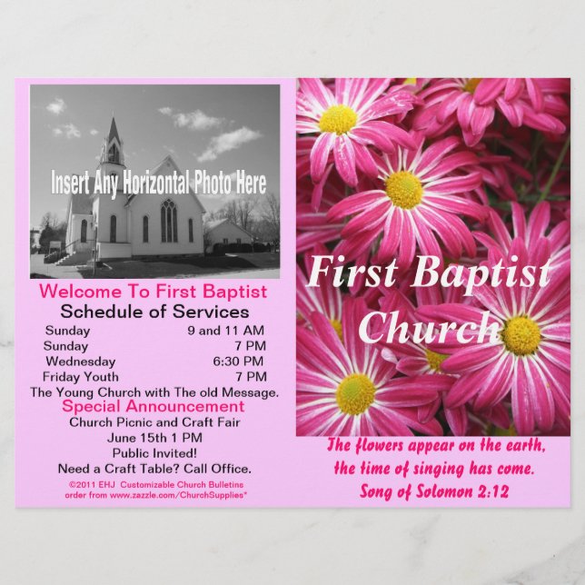 Bulletin Hebdomadaire Personnalisable (Extérieur S (Devant)